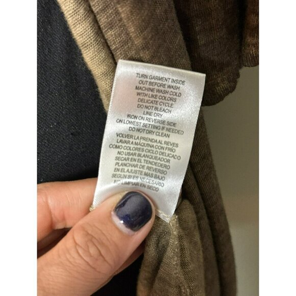 Democracy Women's Medium Cardigan Kimono Linen Blend Tunic Ruffle Half Sleeve NW - Picture 7 of 10